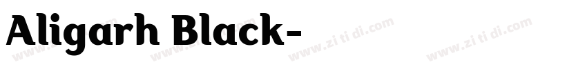 Aligarh Black字体转换